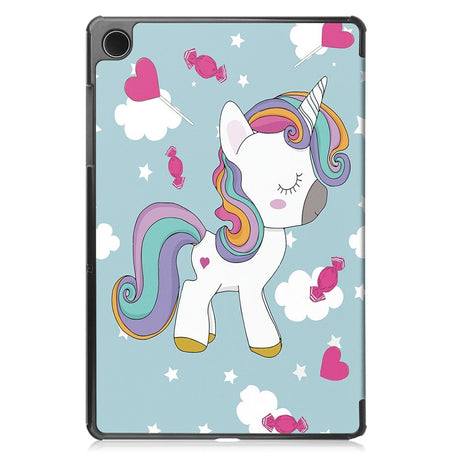 Samsung Galaxy Tab A11+ (Plus) EIDERWOOD Faux Leather Flip Case with Motif - Unicorn