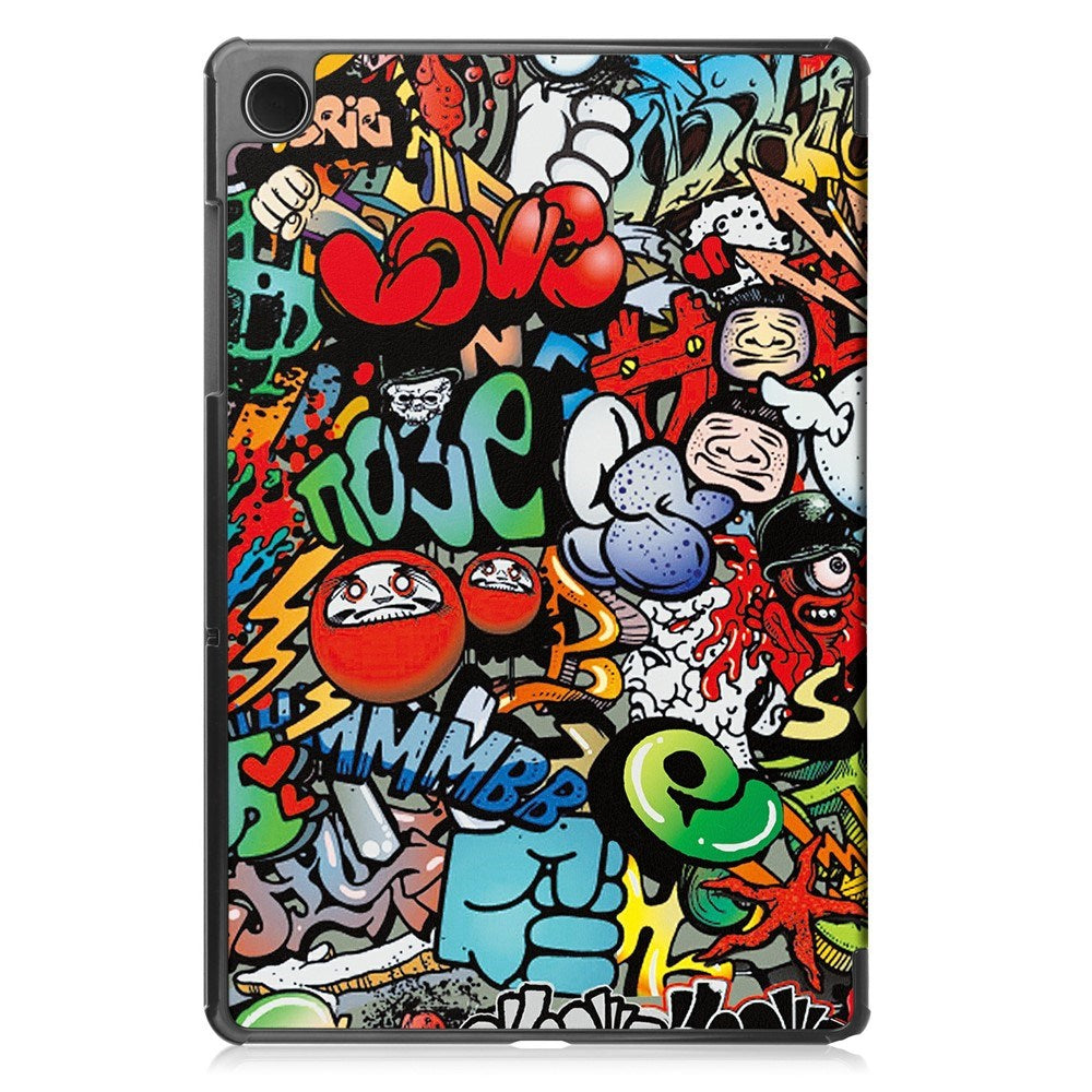 Samsung Galaxy Tab A11+ (Plus) EIDERWOOD Faux Leather Flip Case with Motif - Graffiti