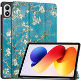 Xiaomi Redmi Pad 2 Pro EIDERWOOD Leather Flip Case with Motif - Flowers