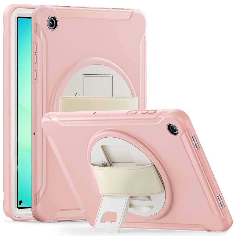 Samsung Galaxy Tab A11+ (Plus) EIDERWOOD Shockproof Case with 360 Degree Rotatable Kickstand - Pink