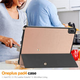 OnePlus Pad 4 EIDERWOOD Faux Leather Flip Case - Rose Gold