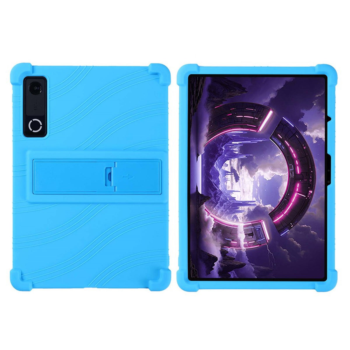 Lenovo Yoga Tab Gen 2 11.1" EIDERWOOD Rugged Silicone Case with Adjustable Kickstand & Shock-Absorbing Corners - Light Blue