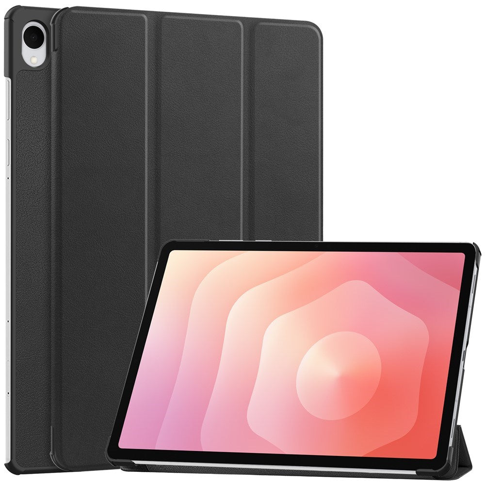 Samsung Galaxy Tab S12+ (Plus) EIDERWOOD Artificial Leather Case with Stand - Black