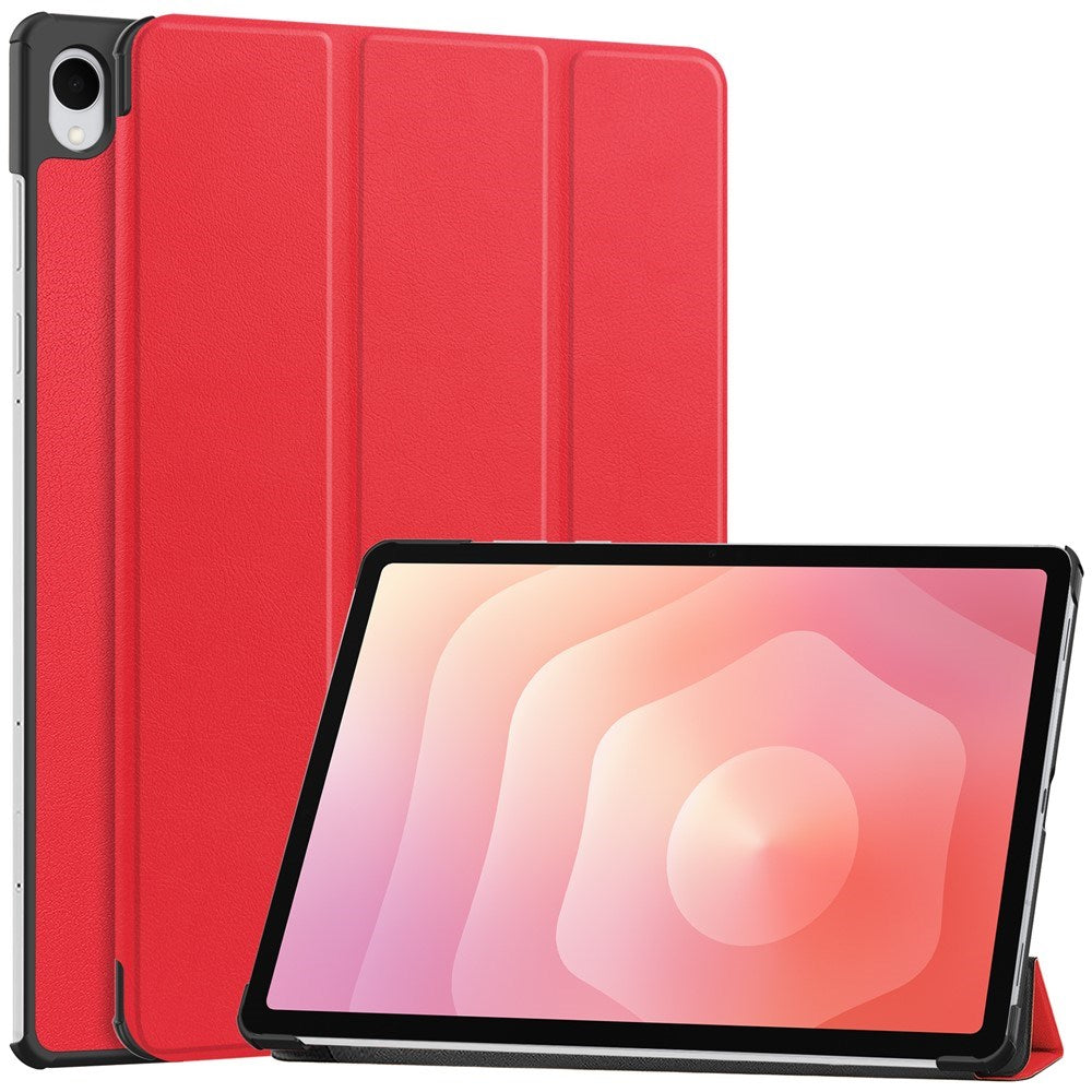 Samsung Galaxy Tab S12+ (Plus) EIDERWOOD Artificial Leather Case with Stand - Red