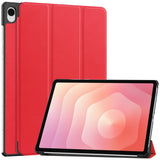 Samsung Galaxy Tab S12+ (Plus) EIDERWOOD Artificial Leather Case with Stand - Red