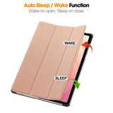 Samsung Galaxy Tab S12+ (Plus) EIDERWOOD Artificial Leather Case with Stand - Rose Gold
