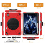 Samsung Galaxy Tab S12+ (Plus) EIDERWOOD Hybrid Rugged Case w. Kickstand - Red