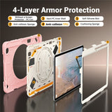 Samsung Galaxy Tab S12+ (Plus) EIDERWOOD Hybrid Rugged Case w. Kickstand - Pink