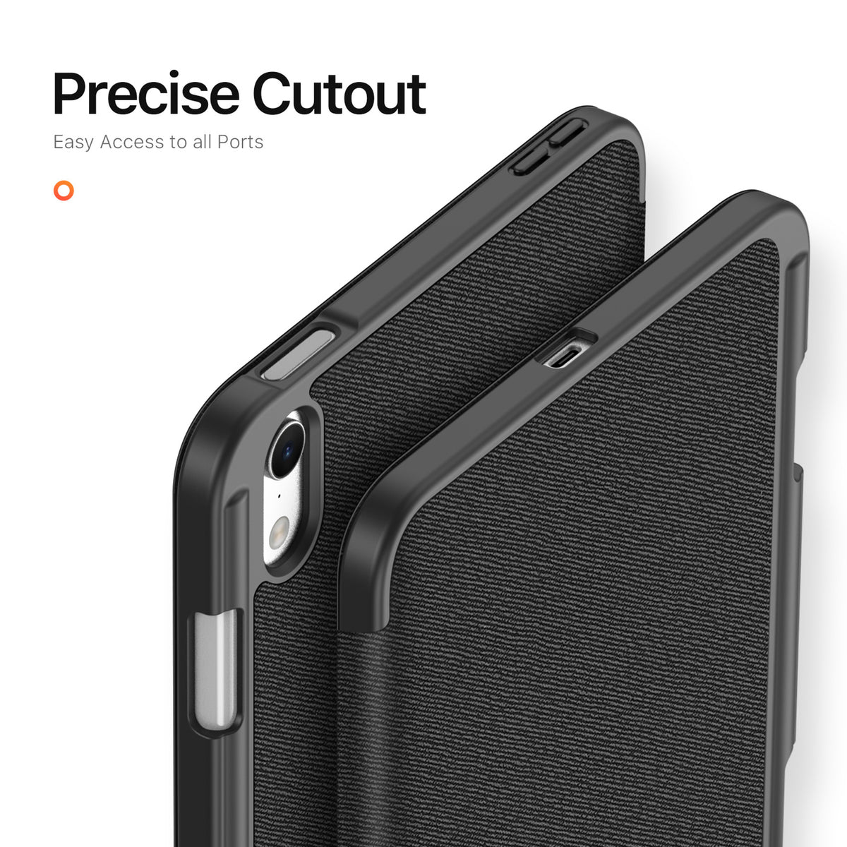 iPad Mini (2026) 8th Gen. DUX DUCIS DOMO Tri-Fold Faux Leather Flip Case - Black