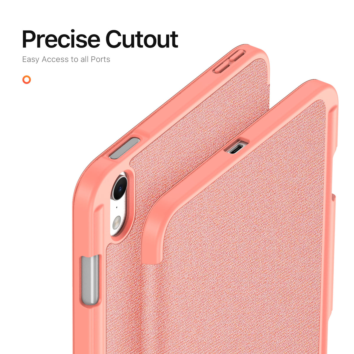 iPad Mini (2026) 8th Gen. DUX DUCIS DOMO Tri-Fold Faux Leather Flip Case - Pink