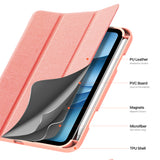 iPad Mini (2026) 8th Gen. DUX DUCIS DOMO Tri-Fold Faux Leather Flip Case - Pink