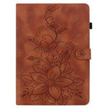 iPad Mini (2026) 8th Gen. EIDERWOOD Floral Textured Faux Leather Flip Case - Brown