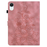 iPad Mini (2026) 8th Gen. EIDERWOOD Floral Textured Faux Leather Flip Case - Pink