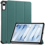 iPad Mini (2026) 8th Gen. EIDERWOOD Faux Leather Tri-Fold Flip Case with Stand Function - Green