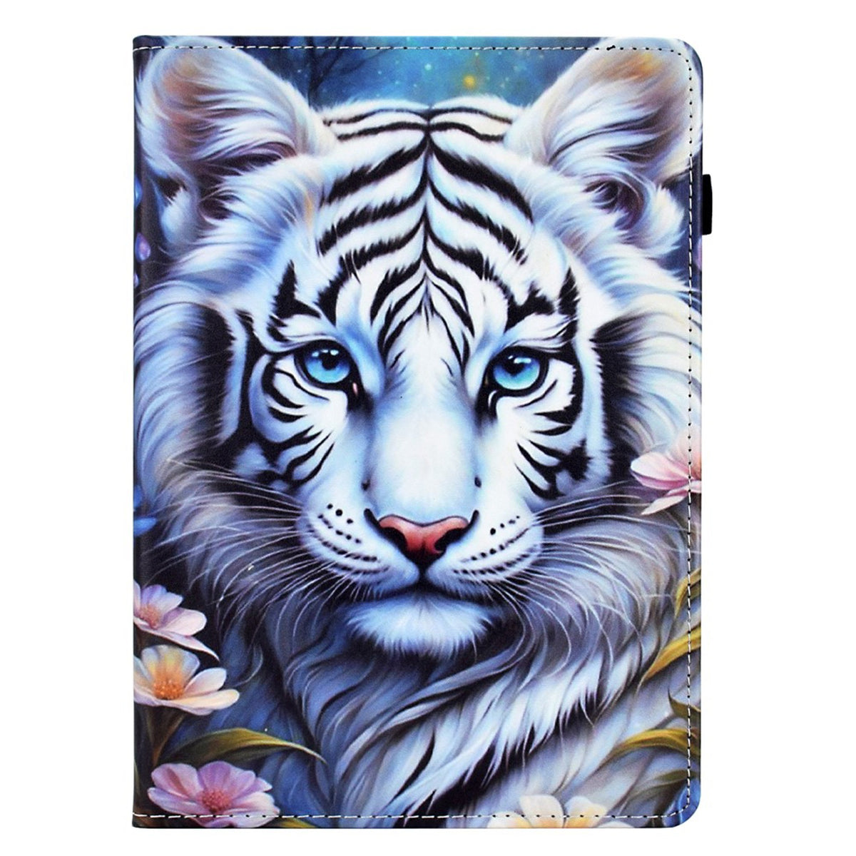 iPad Mini (2026) 8th Gen. EIDERWOOD Faux Leather Flip Case with Card Holder - Tiger