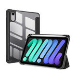 iPad Mini (2026) 8th Gen. DUX DUCIS TOBY Tri-Fold Faux Leather Flip Case with Stand - Black
