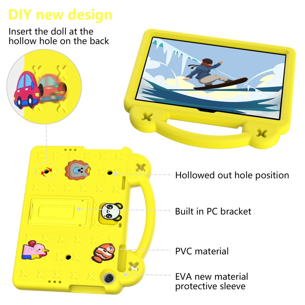 Lenovo Tab M10 (3. Gen) 10.1" (TB-328F/TB-328X) Kids Case w. Kickstand & Hand Holder - Yellow