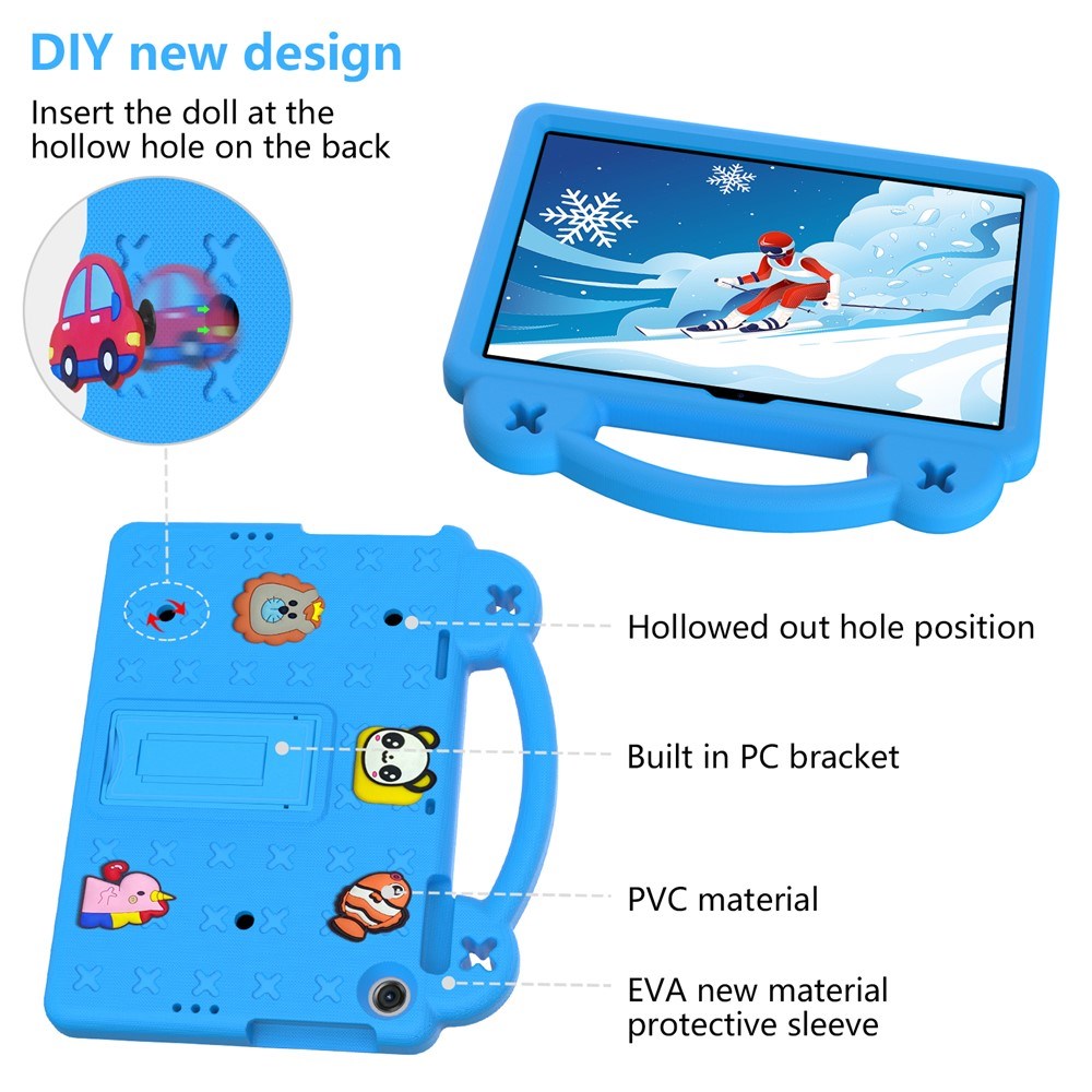 Lenovo Tab M10 (3. Gen) 10.1" (TB-328F/TB-328X) Kids Case w. Kickstand & Hand Holder - Blue