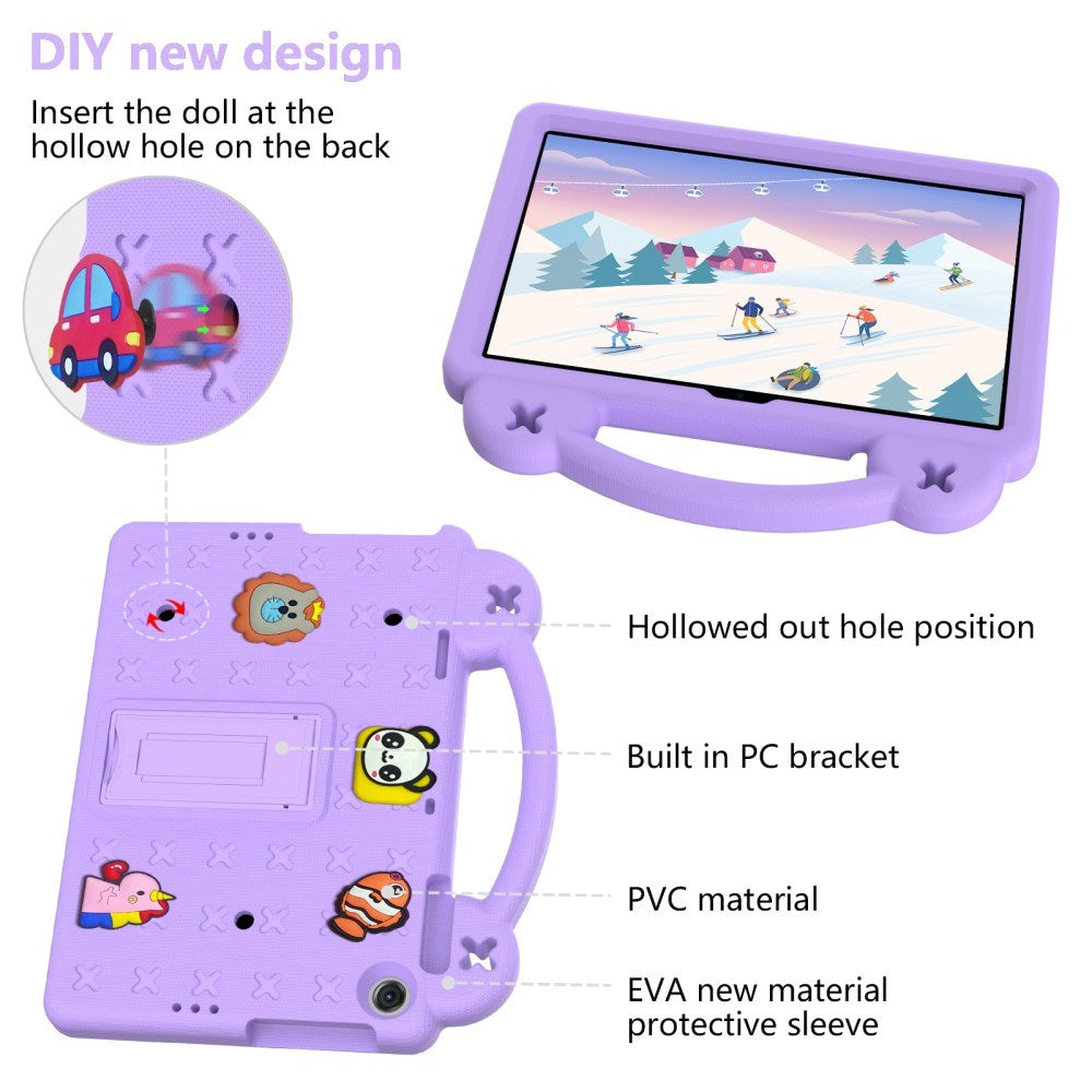 Lenovo Tab M10 (3. Gen) 10.1" (TB-328F/TB-328X) Kids Case w. Kickstand & Hand Holder - Purple