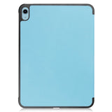 Apple iPad 10.9" (2024/2022) PU Leather Flip Case w. Stand - Sky Blue