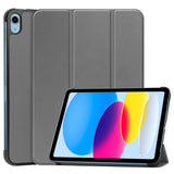 Apple iPad 10.9" (2024/2022) PU Leather Flip Case w. Stand - Grey