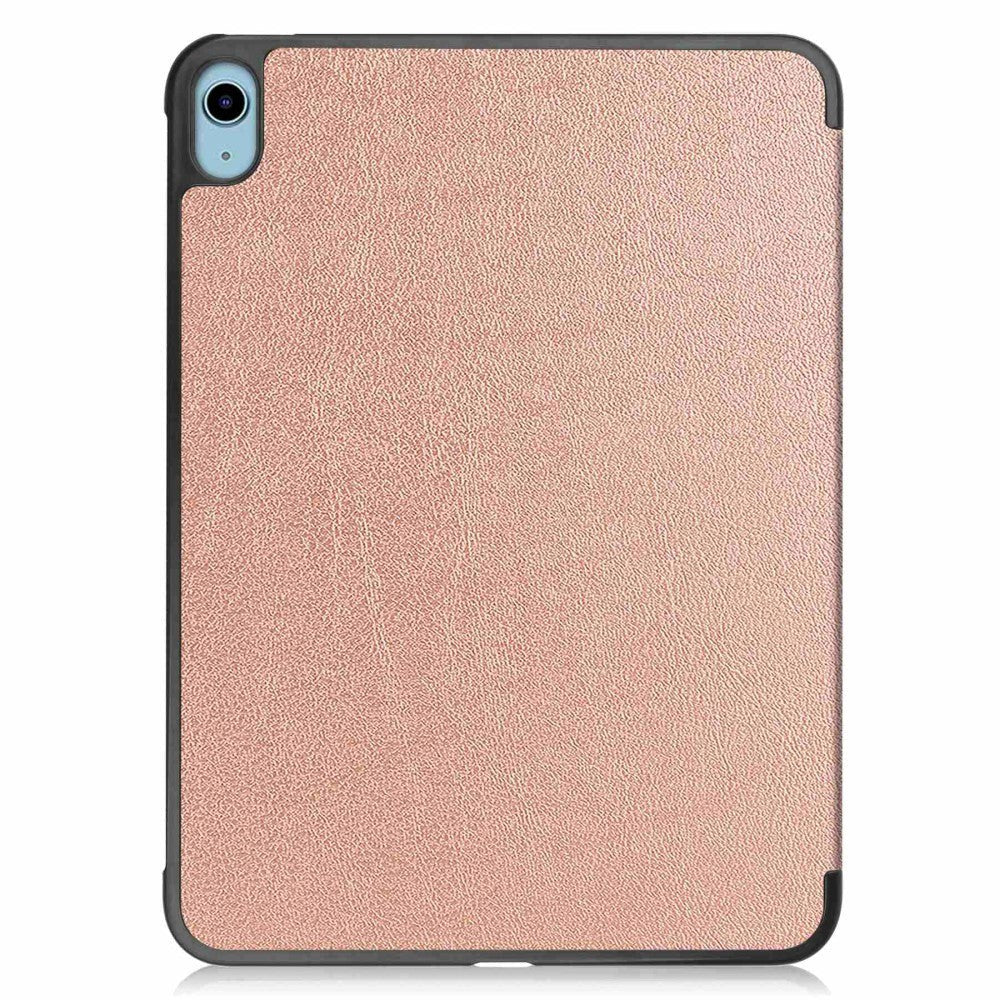 Apple iPad 10.9" (2024/2022) PU Leather Flip Case w. Stand - Rose Gold