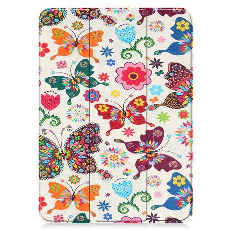 iPad 10.9" (2024/2022) Leather Tri-fold Case - Butterflies