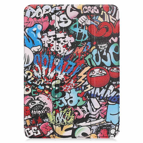 iPad 10.9" (2024/2022) Leather Tri-fold Case - Graffiti