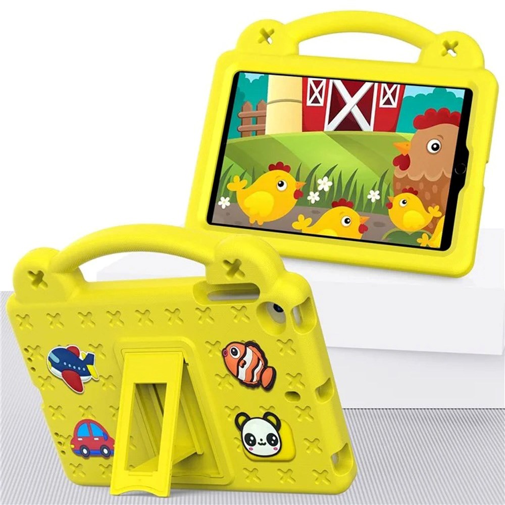 EIDERWOOD - iPad Mini (2019/2015/2014/2013/2012) Kids Case with Kickstand & Hand Holder - Yellow