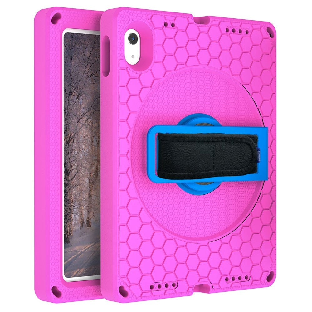 iPad 10.9" (2024/2022) EVA Foam Case w. Kickstand, Hand Holder & Shoulder Strap - Pink