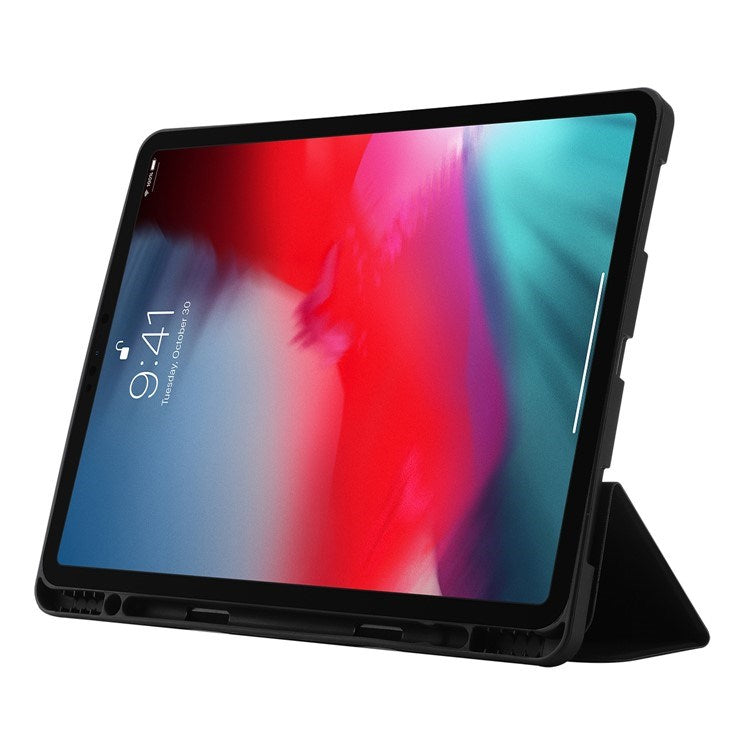 EIDERWOOD iPad Pro 11" (2022 / 2021 / 2020 / 2018) Tri-Fold Faux Leather Flip Case - Black