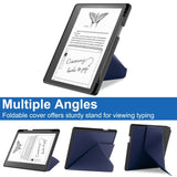 Amazon Kindle Scribe 11th Generation (2022) Origami Faux Leather Flip Case with Pen Holder - Dark Blue