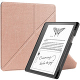 Amazon Kindle Scribe 11th Generation (2022) Origami Faux Leather Flip Case with Pen Holder - Rose Gold