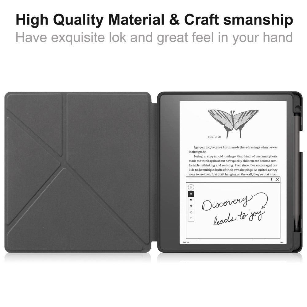 Amazon Kindle Scribe 11th Generation (2022) Origami Leather Flip Case with Pen Holder - Unicorn