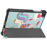 EIDERWOOD Lenovo Tab M8 (4th Gen.) Tri-Fold Faux Leather Flip Case with Pattern - Unicorn