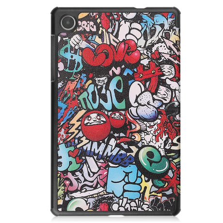EIDERWOOD Lenovo Tab M8 (4th Gen.) Tri-Fold Faux Leather Flip Case with Pattern - Graffiti