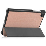 EIDERWOOD Lenovo Tab M8 (4th Gen.) Tri-Fold Faux Leather Flip Case - Rose Gold
