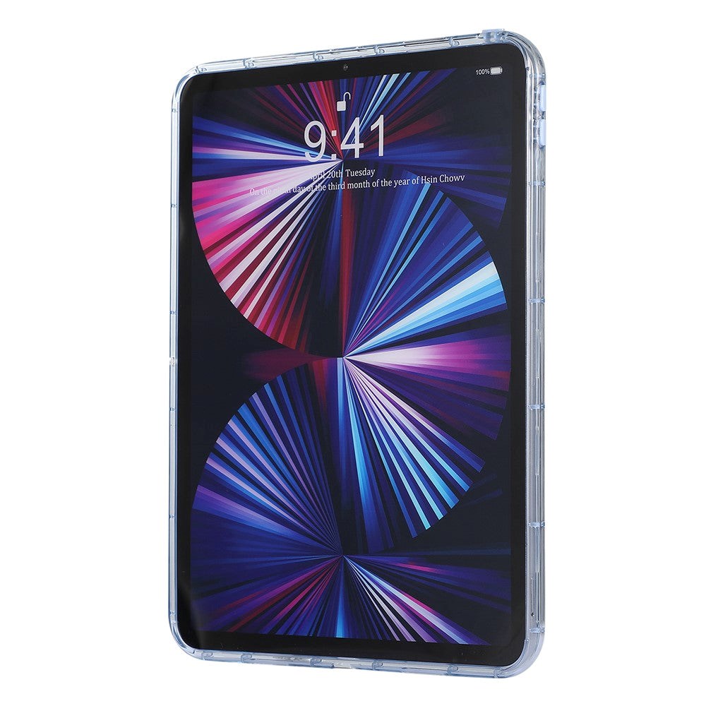 iPad Pro 11" (2022 / 2021 / 2020 / 2018) Flexible Plastic Case - Braid Design - Transparent / Blue