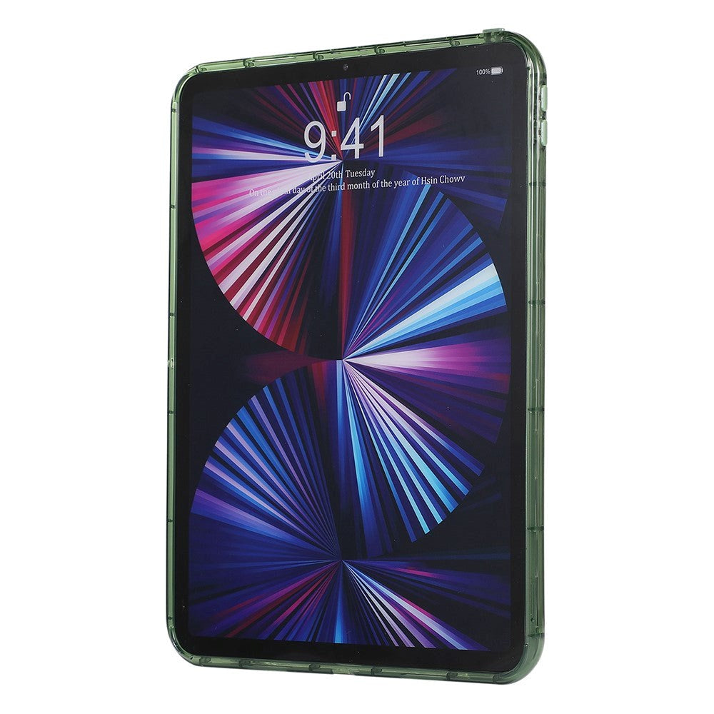 iPad Pro 11" (2022 / 2021 / 2020 / 2018) Flexible Plastic Case - Braid Design - Transparent / Green