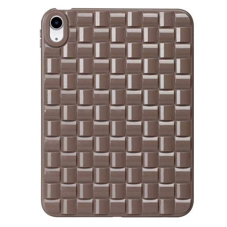 iPad 10.9" (2024/2022) Flexible Plastic Case - Braid Design - Brown