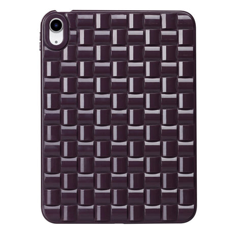 iPad 10.9" (2024/2022) Flexible Plastic Case - Braid Design - Eggplant