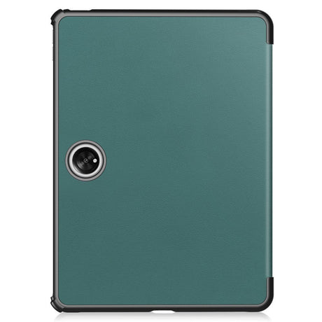 OnePlus Pad / Oppo Pad 2 Tri-Fold Leather Flip Case w. Wake Up/Sleep Function - Dark Green