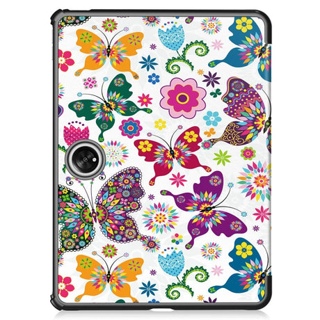 OnePlus Pad / Oppo Pad 2 PU Leather Flip Case W. Kickstand & Wake-up Function - Colourful Butterflies