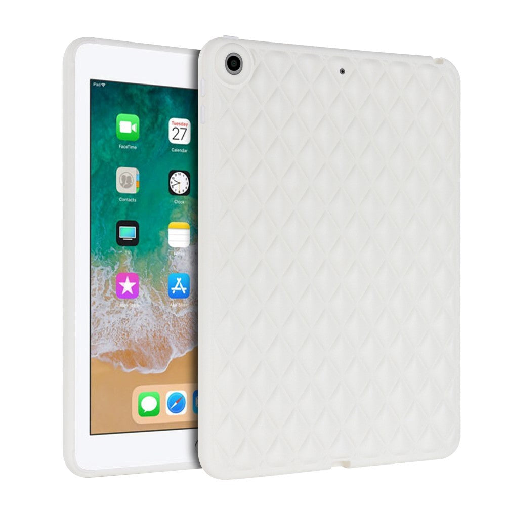 iPad 9.7 (2018-2017) / iPad Air / iPad Air 2 Flexible Plastic Case - Rhombe Design - White