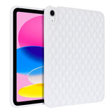 iPad 10.9" (2022) Flexible Plastic Case - Rhombe Design - White