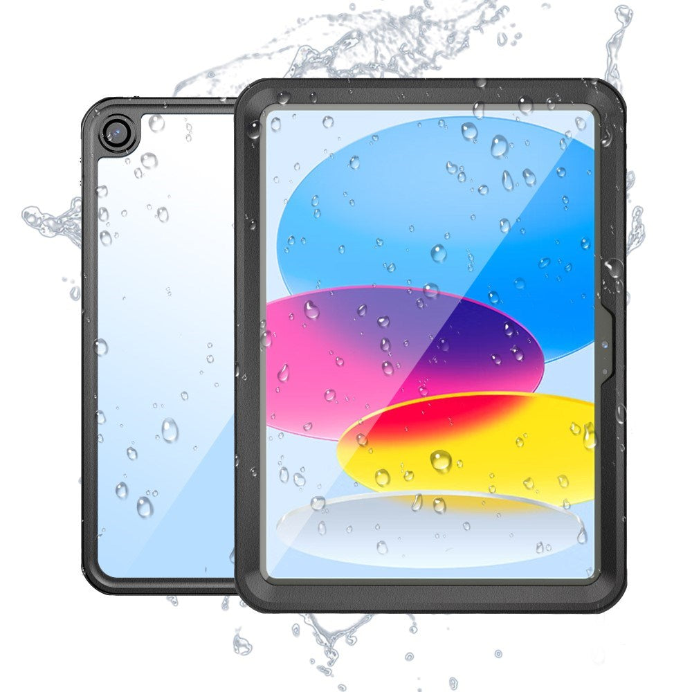 iPad 10.9" (2024/2022) Waterproof Craftsman Cover w. Screen Protector - Transparent / Black