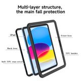 iPad 10.9" (2024/2022) Waterproof Craftsman Cover w. Screen Protector - Transparent / Black