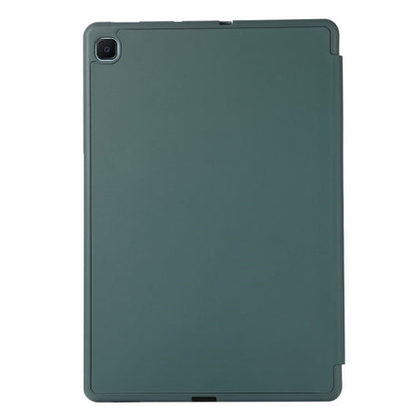 Samsung Galaxy Tab S6 Lite (2020-2024) Magnetic Tri-Fold Leather Case w. Stand - Dark Green