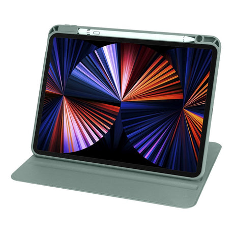 iPad Pro 12.9" (2022 / 2021 / 2020 / 2018) Hybrid Flip Case Apple Pencil Holder - Green / Transparent