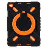 Pepkoo iPad 11" (2025) / 10.9" (2024 / 2022) Kids Case with Rotatable Stand - Black / Orange